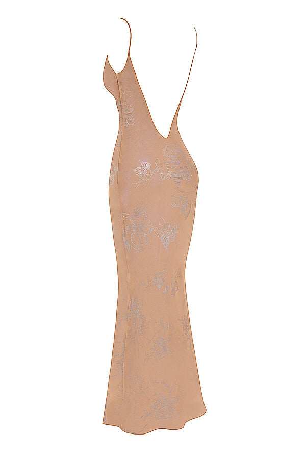 Robe longue Café Au Lait irisée