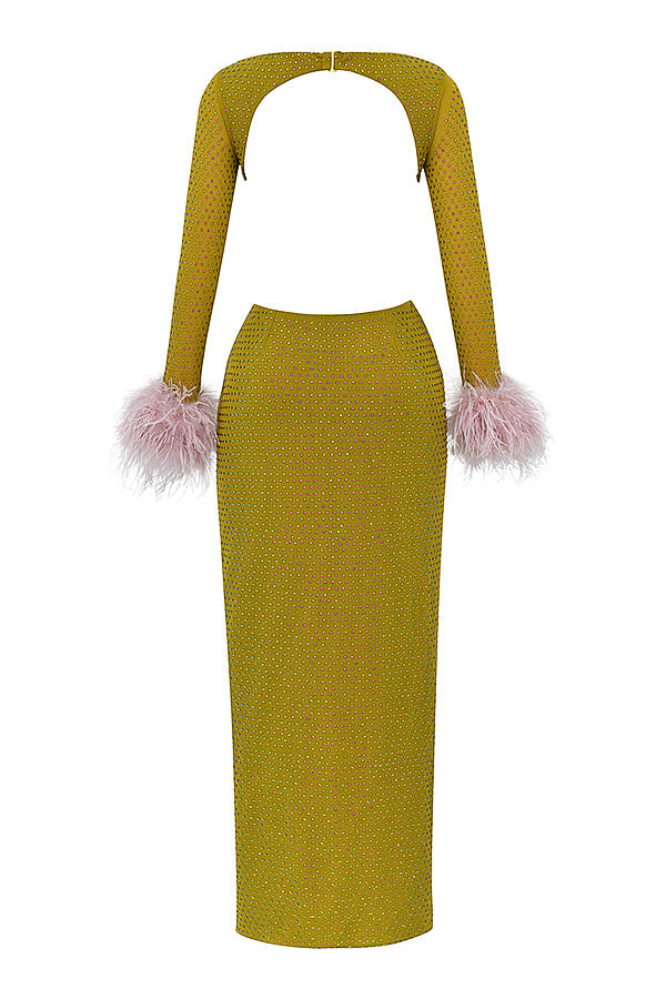 Robe longue cristallisée Chartreuse