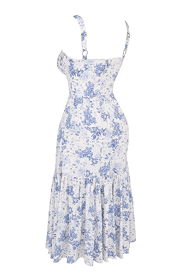 Robe d'été midi fleurie