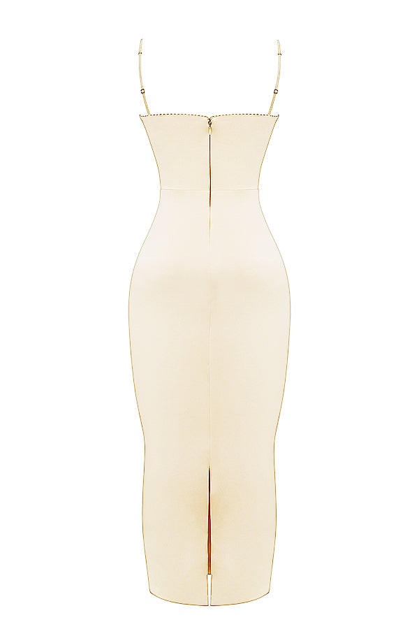 Robe longue couleur cràme vintage