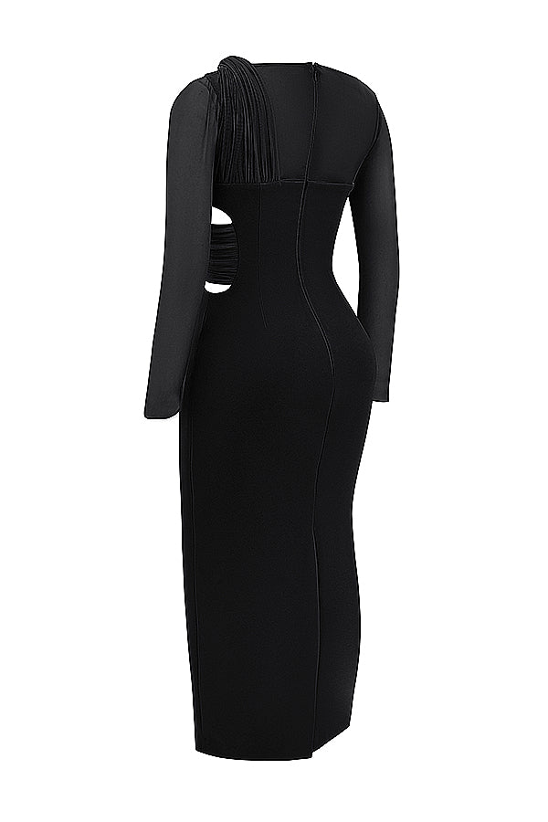 Robe longue plongeante