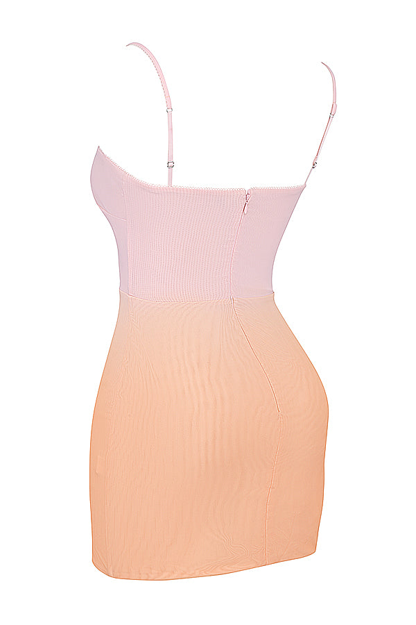 Robe courte ombrée
