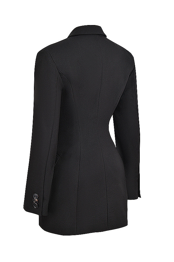 Mini-robe blazer noire