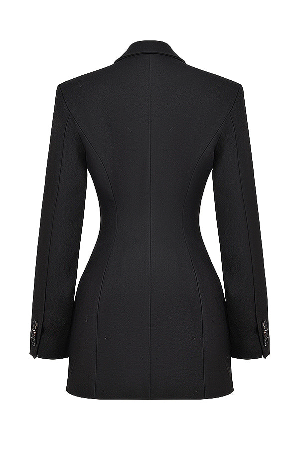 Mini-robe blazer noire