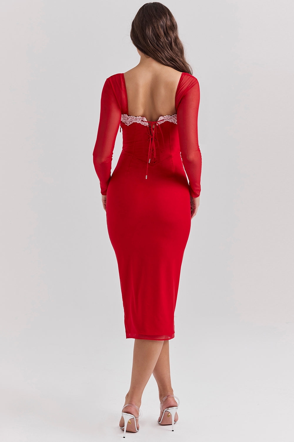 Robe corset rouge profond