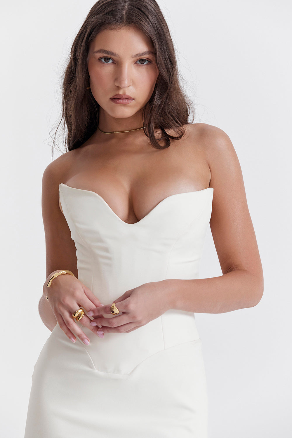 Robe corset sans bretelles