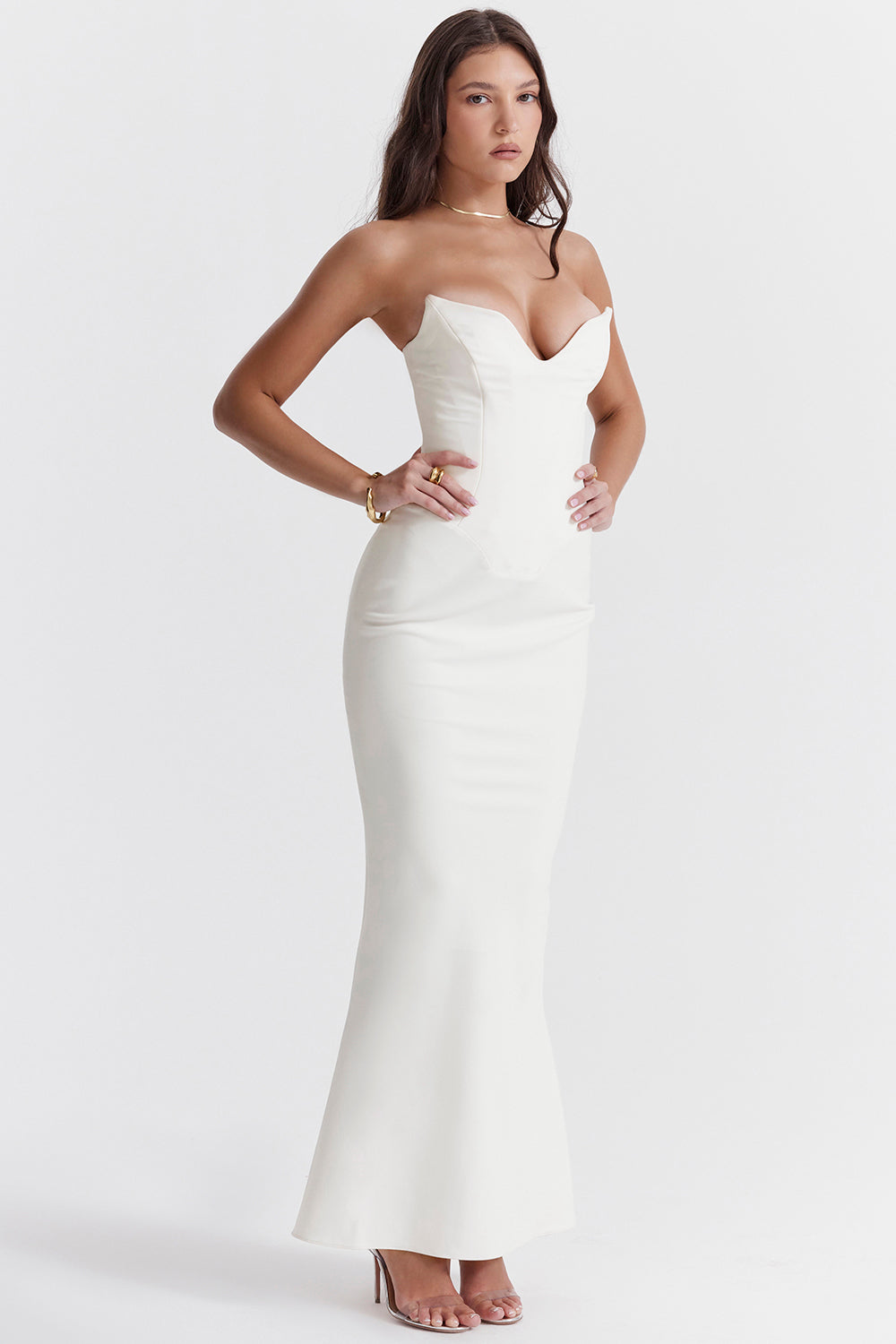 Robe corset sans bretelles
