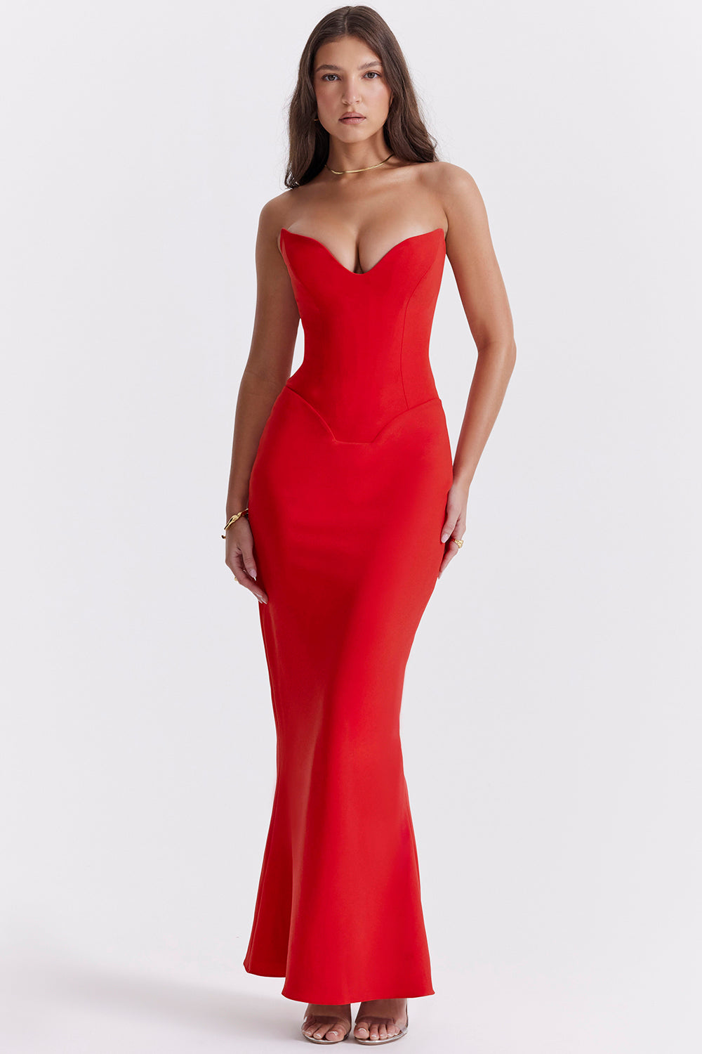 Robe corset sans bretelles