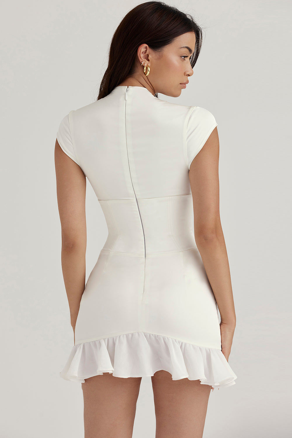 Robe corset à volants