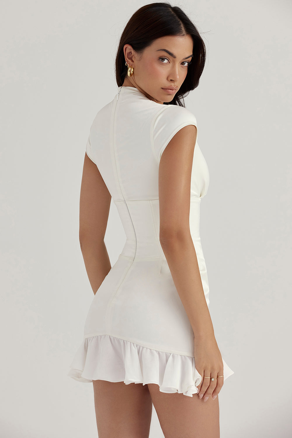 Robe corset à volants