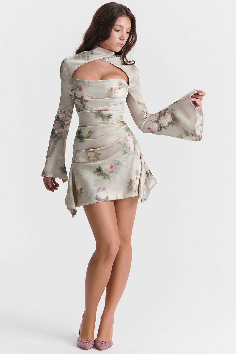 Robe corset drapée