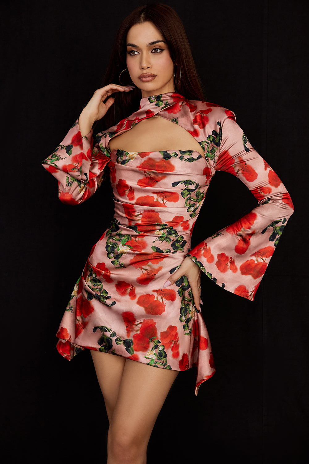 Robe corset drapée