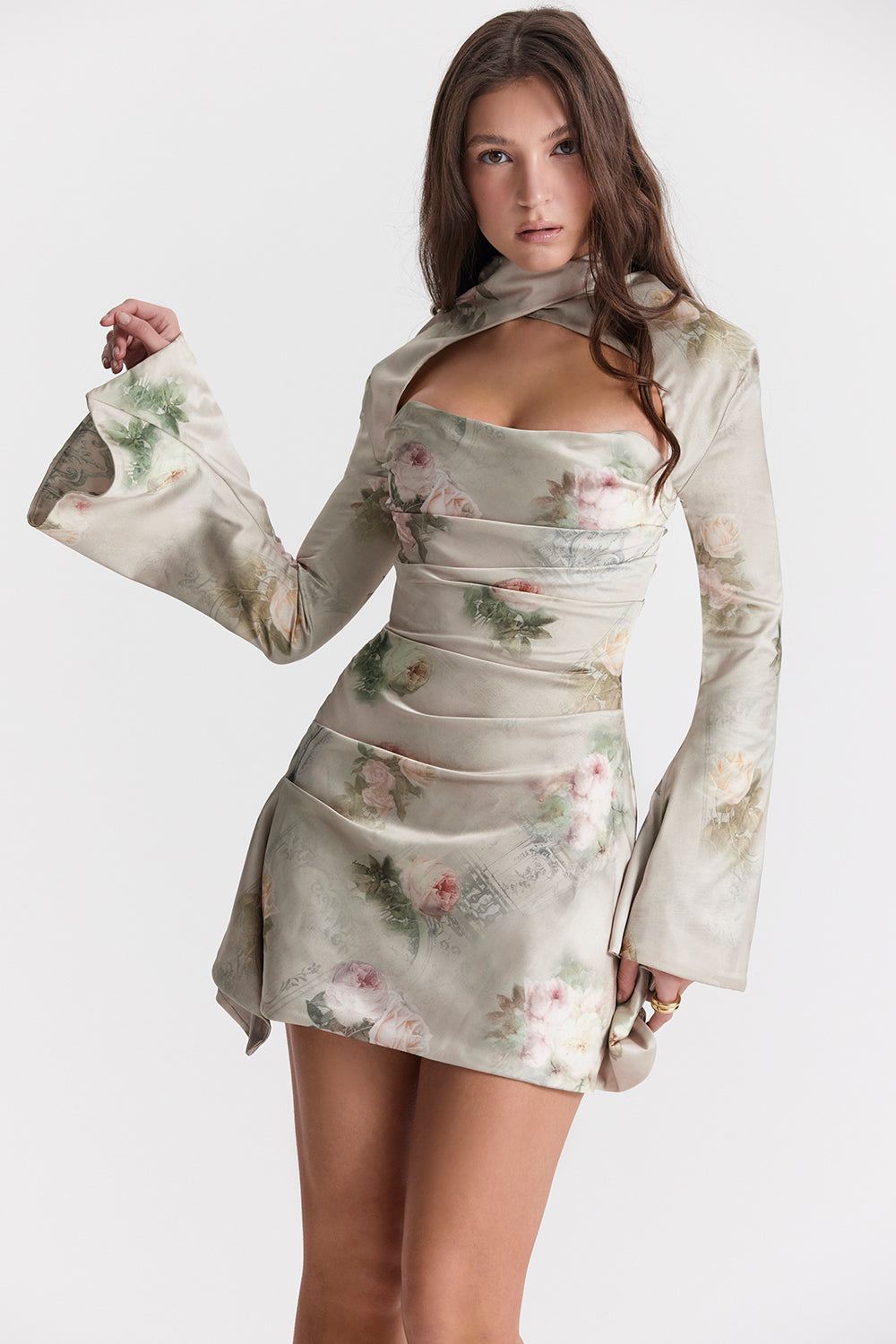 Robe corset drapée