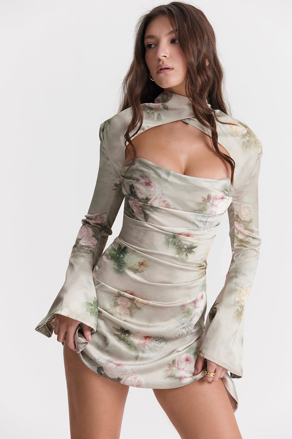Robe corset drapée