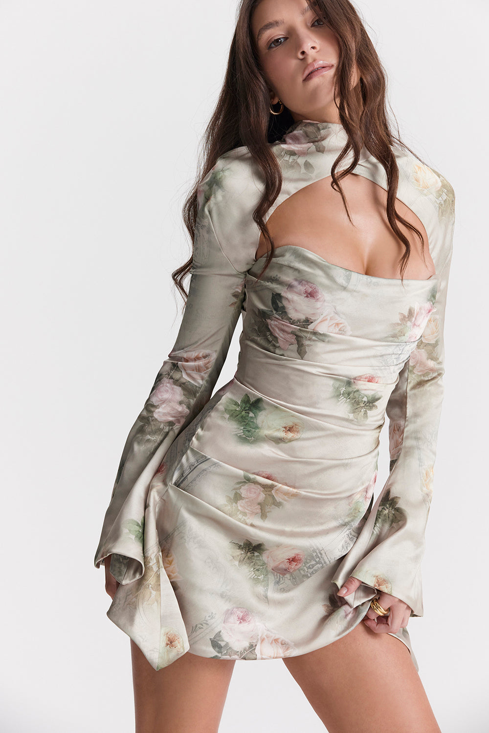 Robe corset drapée